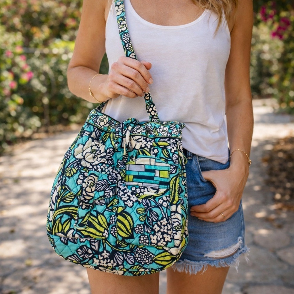 Vera Bradley Island Blooms Cinch-Top Backpack Multicolored Women's